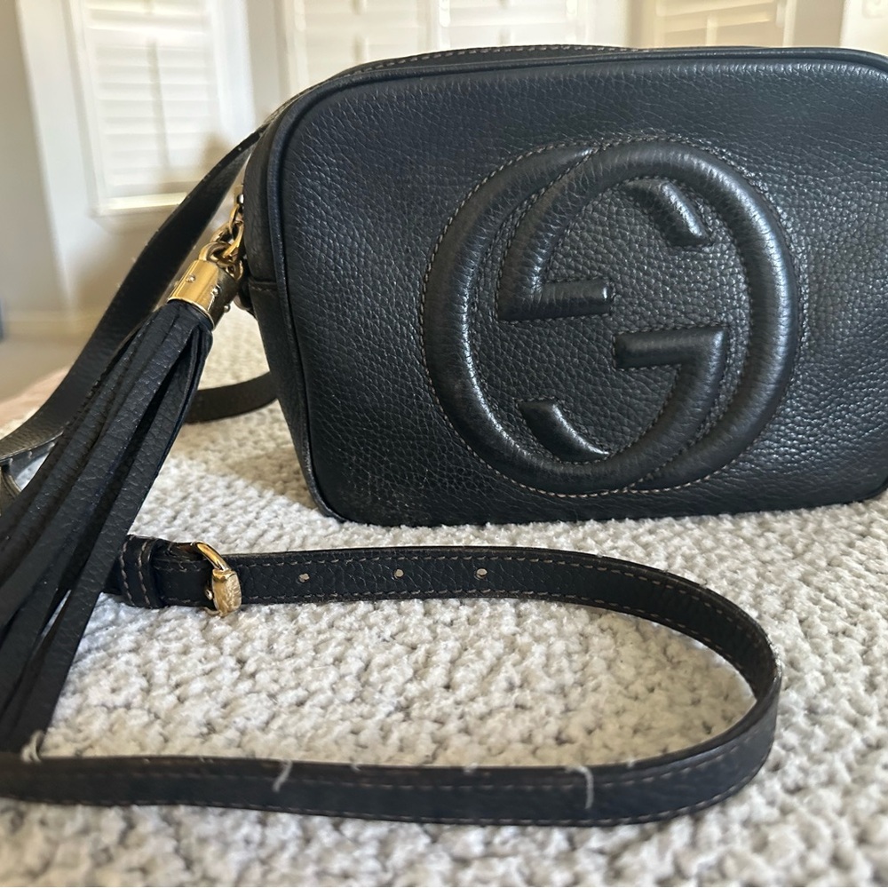 Gucci Black Leather Crossbody Bag